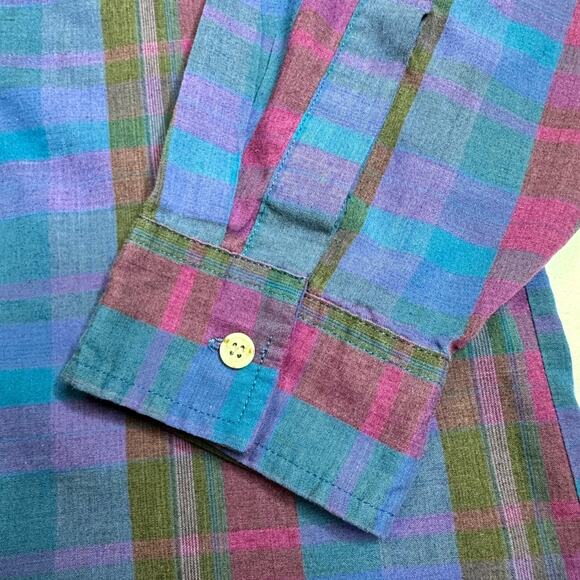 McGregor Classics Vintage Long Sleeve Button Down Shirt Mens Large Striped - Picture 3 of 7